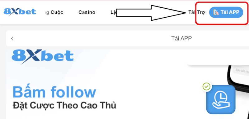 Hướng dẫn cách tải app 8xbet nhanh gọn lẹ